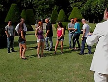 Outdoor anal sex ends with a double facial...