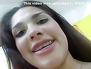 Gorgeous Brunette Blows The Cameraman