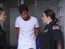 Rough MILF police squad taking an interracial trial