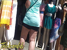 Candid Mature In Shorts Thick Thighs & Cellulite