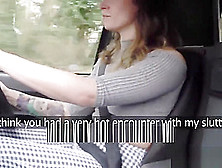 Female Taxi Driver Sucking In Interracial Cab