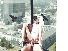 Tiny girl Vinna Reed sits her pussy down on a hard prick