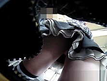 Asian babe gets spied on getting pussy fingered on train