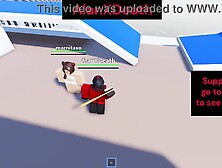 This fighting game appears to be a bit sus...  (roblox)