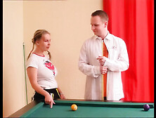 Young Horny Big Tits Blonde Pigtails Seduces Him at Pool