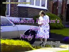 Mrs Elizabeth Hogben's first nude drive in the Surrey countryside