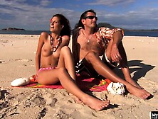 Leanna Sweet just came to California,  and shes already going to the beach