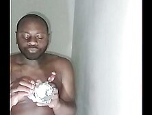 Relaxing my genitals while eating green looking and sounding snacks before masturbating genitals for free