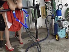 Farah milked and fucked in the garage