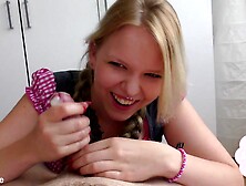 Pre Ejaculation Makes Blonde Cutie Giggle