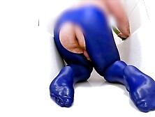 Dirty Enema With Cucumber Fuck In Spandex Sotcking