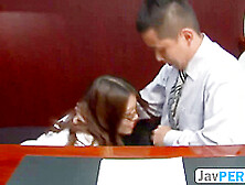 Japanese Secretary Sucking Blowjob Cock Face Fuck