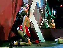 Slut on the rack abused in BDSM