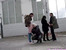 Oral Foursome In Lost Place With Milf And Teen (Gino Gemelli,  Costas Antonis,  Tatjana Young)