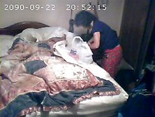 catches milf masturbating on bed