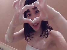 Soapy Asian Bikini Girl Has Sexy Small Tits