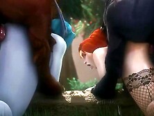 Huge penis wolf fucks Assumi (3D Animated)