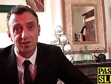 Big-Boobed Slave Girl Submissively Endures Hardcore Bondage Training