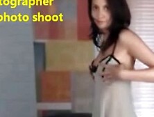 Aline and the photographer for a photo shoot