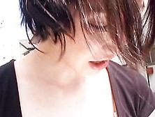 Asian slut with small titties is in a downblouse clip