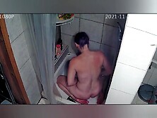 Shower webcam shows me toying