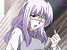 Cleaning lady gets caught in a public garden for double penetration - exclusive hentai experience