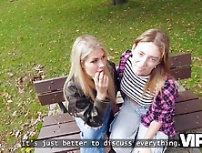 VIP4K.  Hawt and playful golden-haired Zlata Shine is cheating on her GF with a Large Boss