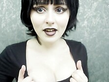 Lustful emo Mavis Dracula enticed u to fuck her pink twat and cum on feet