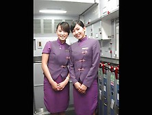 Asia of a certain airline cabin attendant is flowing out the in nature's garb Dziga take image and Gonzo Movie!