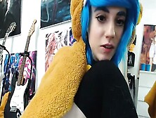 Great Pussy on Blue Haired Teen on Webcam