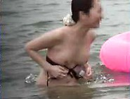 Beach Downblouse Asian Compilation