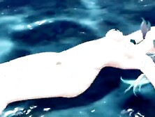 Anime girl almost drowned underwater