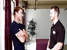 Next Door Buddies - Security Guard Quentin Gainz Seduced By Justin Matthews