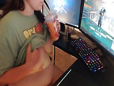 Horny Gamer Milf Treats Herself After Winning A Round Of Fortnite