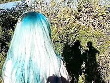 a slave by the river obediently gives herself to fuck