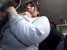 Naho hazuki fuck on the bus by 2 horny guys