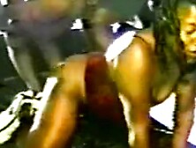Big black bitch gives naked lap dance