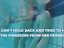 Crazy Girl Masturbates In A Public Pool And Tries To Hide But I Filmed Her