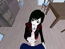 SELF PERSPECTIVE fucking Ruby Rose before giving her a doggystyle cream pie.  RWBY Cartoon.