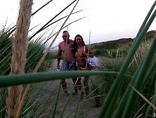 Rachel Rose is at the beach with her fella getting nailed doggy style