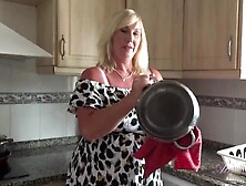 Auntjudys - Your Breasty Big Beautiful Woman Wife Melody Masturbates With U In The Kitchen