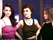 CG animated mummy with a big butt and ample boobs in a visual novel