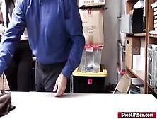 Busty thief gets her pussy eaten and fucked by officer