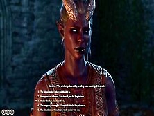 Tiefling cucks Lae'Zel at camp party with Minthara