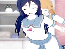 3D Futanari Teen Girls Fucking Doggystyle and Missionary before Pussy Licking and Blowjob