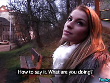 Skinny Czech Blonde Fucked Outside In Prague Public Park - Reality