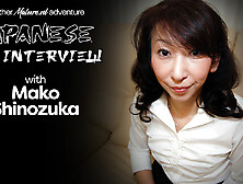 Skinny Japanese Milf Mako Shinozuka Gets Creampied After Her Job Interview