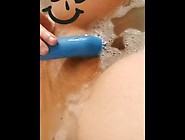 Vibrator Hitting G Spot In Tight Little Pussy