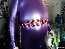 Raven Belted Purple Dress Inflation