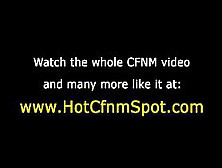 Cfnm babe swallows cum